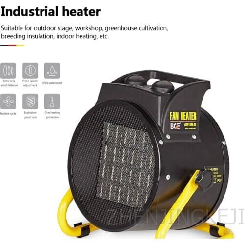 3KW Warming Machine Heater Bathroom Workshop Greenhouse Planting Breeding Heater Hot Fan Dryer Indoor Heating Electric Heater