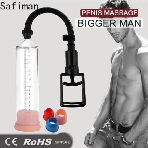 HEYIYI Vacuum Penis Pump Vibrator Penis Enlarger Extender Stretcher Penis Enlargement Mens Power Beginner Man Sex Toys for Men