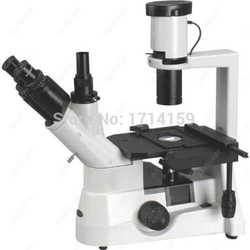 Inverted Microscope-AmScope Supplies 40x-800x Long Distance Plan Optical Biological Inverted Microscope