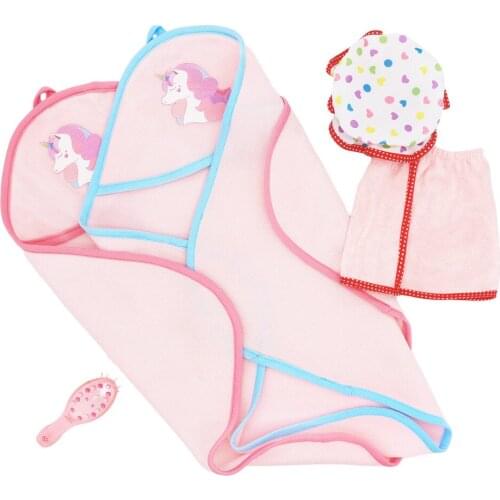 Baby new born Doll bathrobe blanket 18 Inch american generation Doll carpet doll accessories cake cooking set Girl Gift