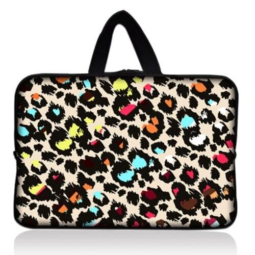 Leopard Laptop Sleeve Bag 13.3/14.1/15.6 Notebook Handbag Macbook Air Pro Case Cover Waterproof Side Carry Laptop Line Sleeve