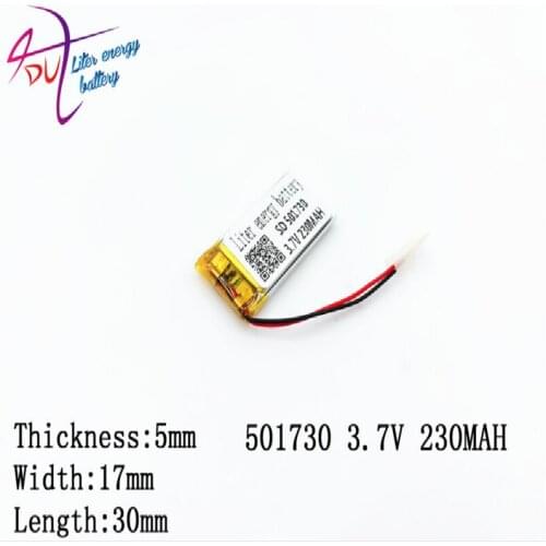 5psc Size 501730 501530 3.7v 230mah Lithium Polymer Battery With Board For Mp3 Mp4 Mp5 Gps Digital Products