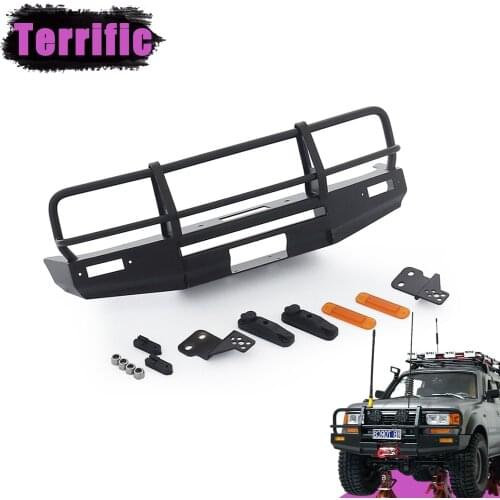 Metal Tube Front Winch Bar Bumper ARB Bull Bars for 1/10 RC Crawler RUN80 Chassis LC80 Body SCX10 TRX4
