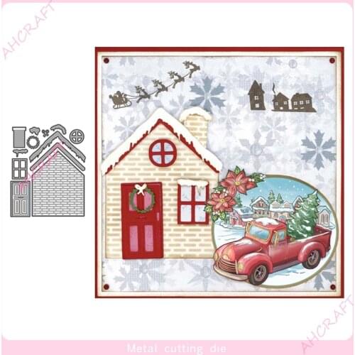 Winter snow House Metal Cutting Dies for DIY Scrapbooking Photo Album Decorative Embossing PaperCard Crafts Die2020
