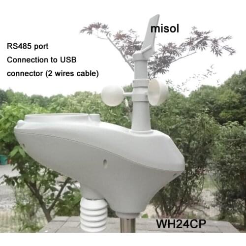 Misol/Weather station with RS485 port, 2 wires cable, with cable length (10 meter)