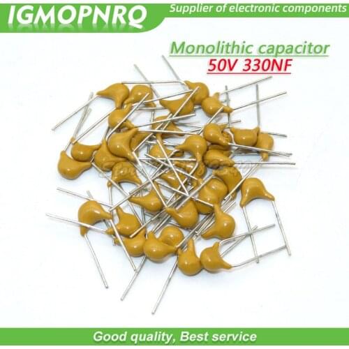 200PCS/lot 330NF 0.33UF 20% 5.08MM 334 50V MLCC multilayer monolithic ceramic capacitor size:0805