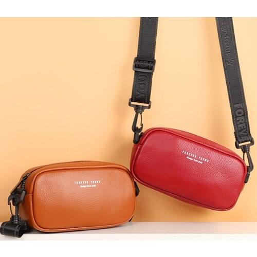 Fashion Genuine Leather Women Crossbody Bag Pillow Shape Womens Shoulder Bags Strap Handbag Designer Phone Bags