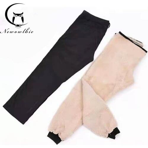 Mens winter thermal pants, old people can remove 100% sheep shears liner, thick cotton trousers, mens trousers in super large