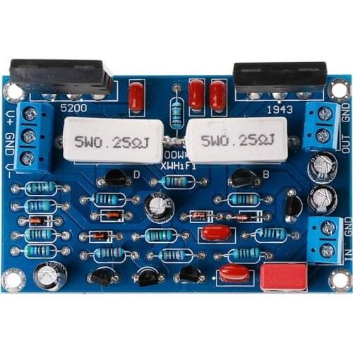 2SC5200+2SA1943 Dual DC 35V 100W Mono Channel HIFI Audio After Class Amplifier