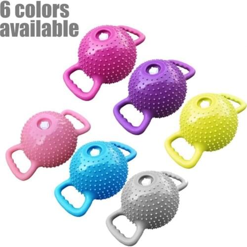 Portable Double Handle PVC Massage Point Workout Fitness Yoga Kettle Dumbbell balle anti stress exercise equipment bolas chinas