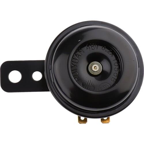48V Universal Motorbike Electric Air Speaker Loud High Tone Sound Shockproof Black for Scooter Mopeds Dirt Bikes