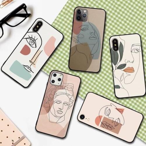YNDFCNB Face Abstract Phone Case for iPhone 11 12 pro XS MAX 8 7 6 6S Plus X 5S SE 2020 XR cover