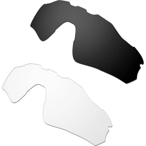 2 Pairs For Radar EV Path Polarized Replacement Lenses 100% UVA & UVB Protection Black & Transparent