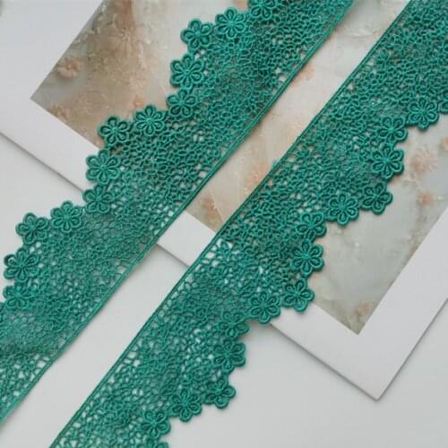2Yards, 20Yards High Quality Green Lace Trim , Retro Embroidery Venise Lace Ribbon For Craft&Sewing Clothing Accessories