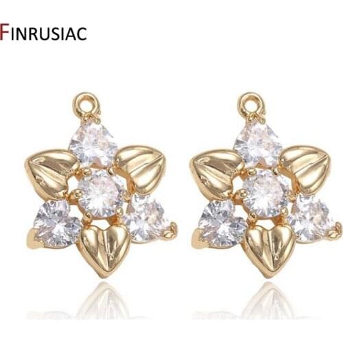 2020 New Trendy Crystal Flower Pendant Wholesale, DIY Making Earrings Pendant Accessories Jewellery Components