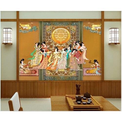 Custom photo mural 3d wallpaper Chinese palace lady figure background home decor living room wallpapers for walls 3 d