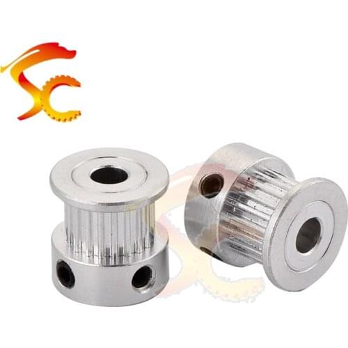 Free shipping 5PCS aluminum MXL 20 teeth Timing Pulley 5mm Bore fit for 6mm Belt 3D printer pulley