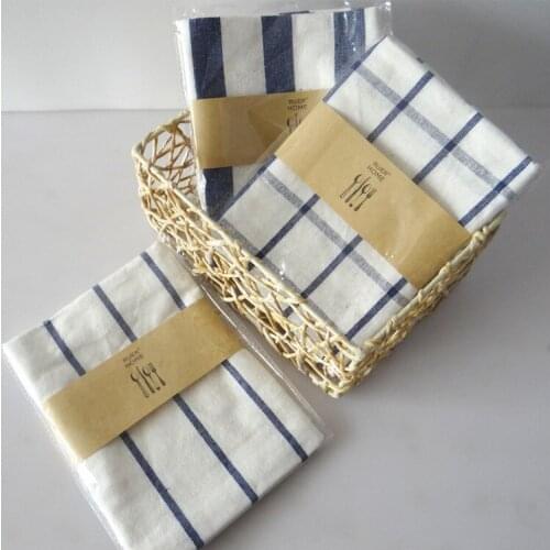 A1962 cotton placemats striped plaid napkins Japanese placemats bowl Mats & Pads