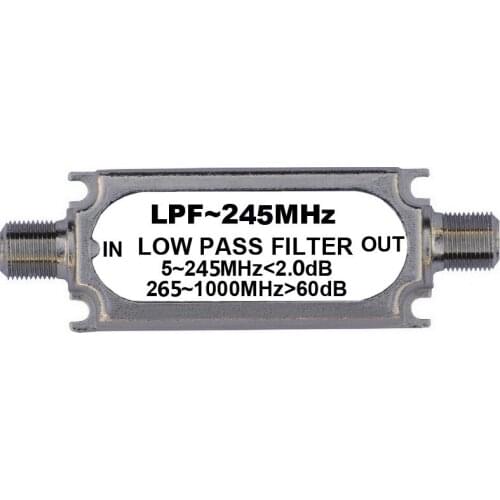 CATV Low pass Filter F type connector LPF ~245MHZ 75ohm