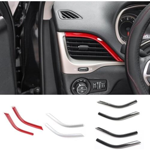 SHINEKA Car Styling ABS Dashboard Decorative Cover Trim AC Air Conditioning Vent Outlet Cove Trim for Jeep Cherokee 14-16