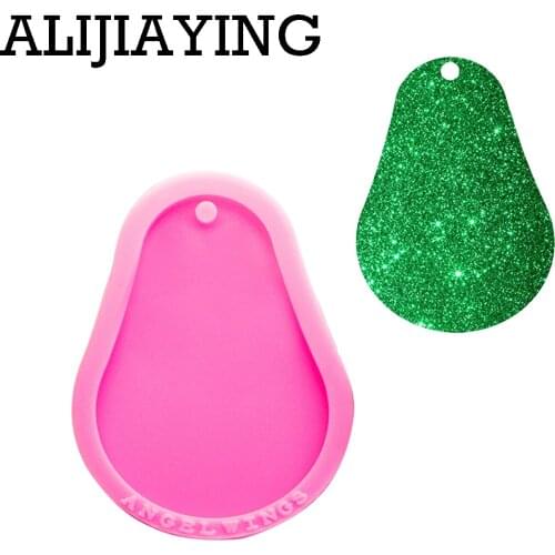 DY0824 Glossy Avocado Silicon Mold for Resin Art Diy, Resin Mold To Make Keychain Crafts with Epoxy, Custom silicone molds
