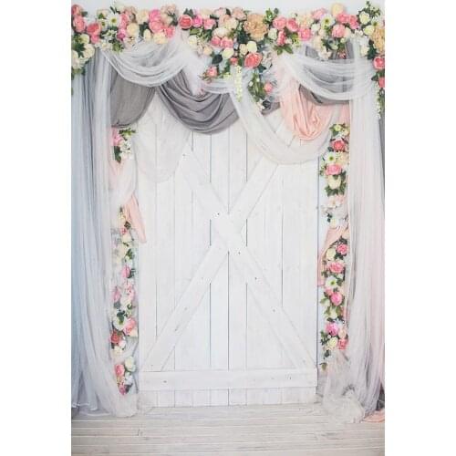 Wedding ceremony photo backgrounds fotografia fabric rose flowers photography backdrops for photographic studio photocall lv-298
