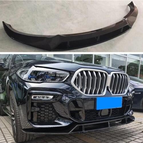 ABS GLOSSY BLACK FRONT BUMPER SPOILER LIP SPLITTERS WIND KNFE COVER For BMW X6 G06 2019 2020 2021