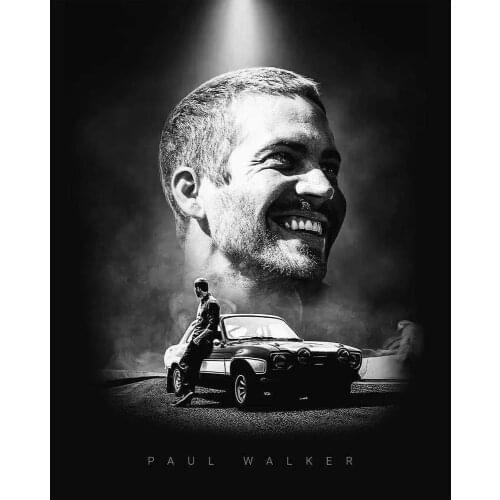 Paul WALKER 5D DIY Diamond Painting Fast and furious Full Square Round 3D Diamond Embroidery Picture Mosaic Decoration Gift DF77