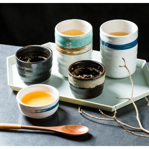 Japanese Style Ceramic Water Wine Mug Creative Simple Teacup Retro Personality Porcelain Afternoon Tea Cup Home Decor Drinkware