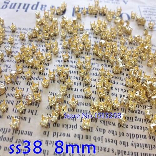 Round Hollow Gold Metal Claw For Assembling Rivoli Fancy Stone Setting,Acrylic Round Stone ss38 8mm,1000pcs/lot