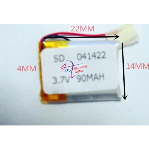 Best battery brand MP3 MP4 3.7V lithium battery 041422 401422 90mah MP3 MP4 MP5 Toy Battery Bluetooth Battery