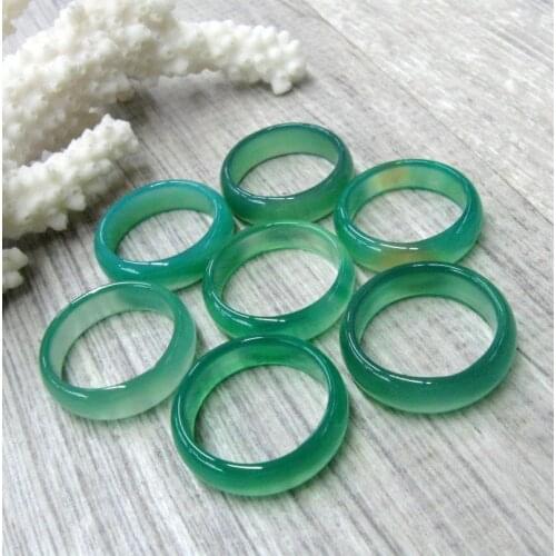 Fashion Gemstone Green Aventurine Natural Stone Ring for Women Men Rings Elegant Nature Stone Jewelry High-Quality Wholesale