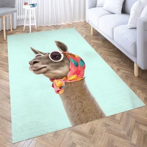 Fashion Lama Carpet for Living Room 3D Anime Cartoon Rug Gamer Teen Room Bedside Lounge Rug Kids Children Floor Mats