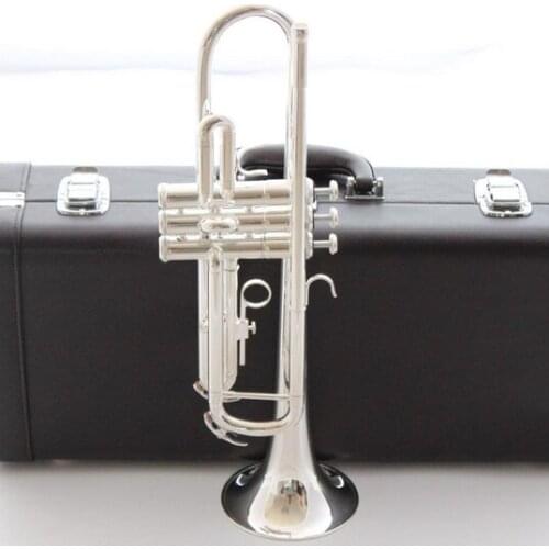 Music Fancier Club Bb Trumpet 4435S Silver Plated Music Instruments Profesional Trumpets Student Included Case Mouthpiece