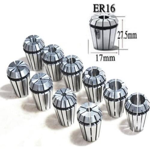 Retail 10Pcs/Set Ultra Precision ER16 1-10MM Spring Collet Set For CNC Milling Lathe Tool Engraving Machine Spring Collet Chuck