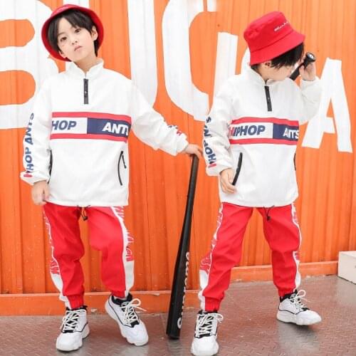 Teenage Clothes For Boys Kids Hip Hop Dance Costumes Top And Sweatpants Sport Set 4-18 Years Children Spring Autumn Tracksuit
