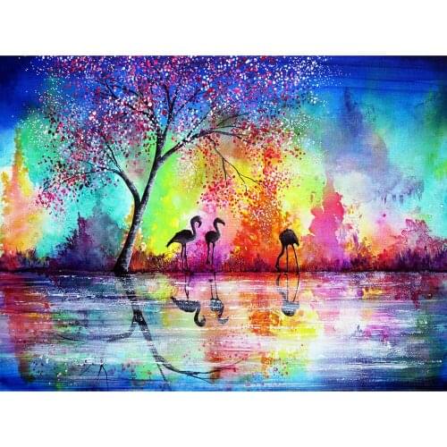 Full Square/round Diamond 5D DIY Diamond Painting Color Scenery Embroidery Cross Stitch Rhinestone Mosaic Home Decor