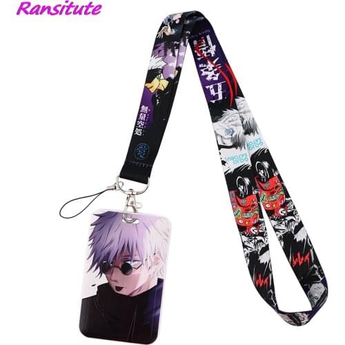 Ransitute R1810 Anime Boy Cool Lanyard Card ID Holder Car KeyChain ID Card Pass Gym Phone Badge Key Ring Holder Jewelry For Kids