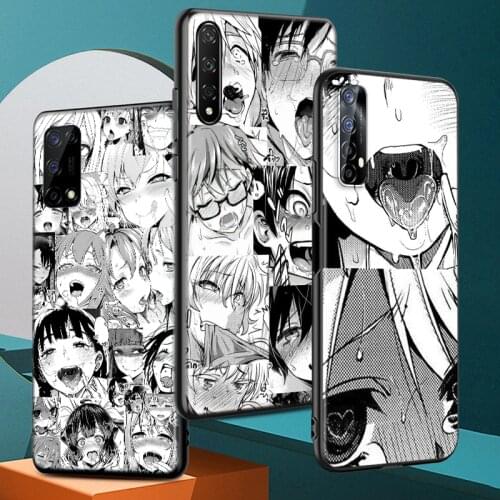 Silicone Cover Anime Girl Cartoon Japan Cute For Realme 7 7i 6S 6i 6 5S 5i 5 3 3i 2 XT Narzo 20 10 Pro Black Soft Phone Case