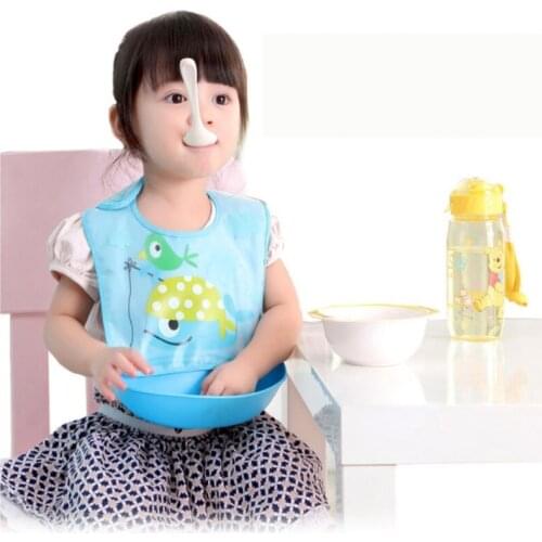 Baby Bibs Waterproof Toddle Boy Bib Whit Pocket Removable Toddle Girl Drool Bib Silicone Apron for Children Kids Feeding Bibs