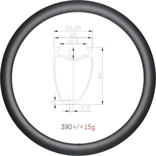 Super Light 385g road bike 700c clincher tubeles Asymmetry carbon wheels 25mm width 42mm depth 20H 21H 24H 28H 32H UD 3K 12K