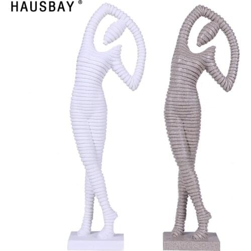 Abstract Character Statue Nordic Sandstone Resin Figure Figurines Creative Crafts Sculpture Living Room Decoration Ornament D112