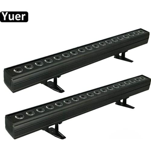 2Pcs/Lot Disco Light 18X18W RGBWA-UV 6IN1 Wireless DMX Bar Led Wall Wash Light For Dj Party Stage Effect Lighting Night Light