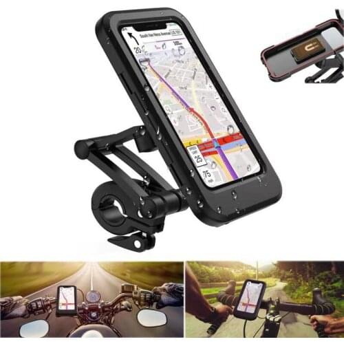Waterproof Bicycle Mobile Phone Holder Touch Screen Electric Bicycle Phone Rack Fordable Motorcycle Phone Mount Bike Accessories