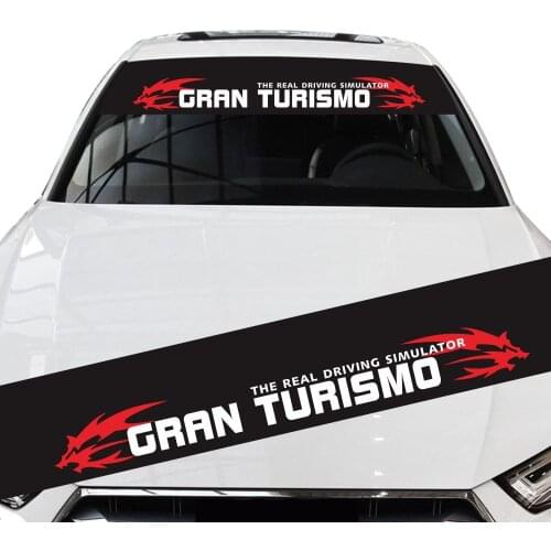 1PCS Fashion racing stickers front and rear windshield to block the sun fun creative decoration vinyl stickers auto parts