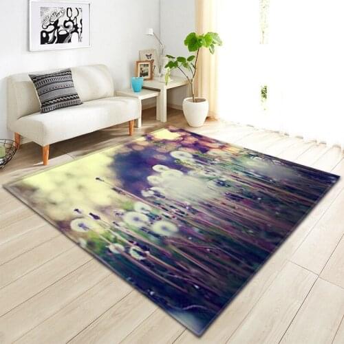 Flower plant Landscape printed 3D Carpet Large Size Living Room Bedroom Tea Table Rug and Carpet Antiskid Floor Mat home decor