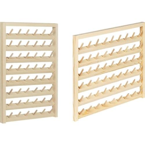 48/54 Spool Sewing Thread Holder Rack Wood Sewing Thread Stand Organizer Embroidery Storage Rack Holder Bracket Suitable
