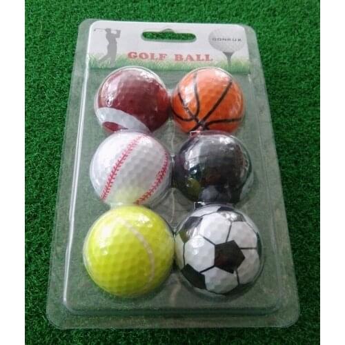 6 pcs per packaging funny sport theme basket ball / table ball / rugby / football / baseball / tennis golf ball