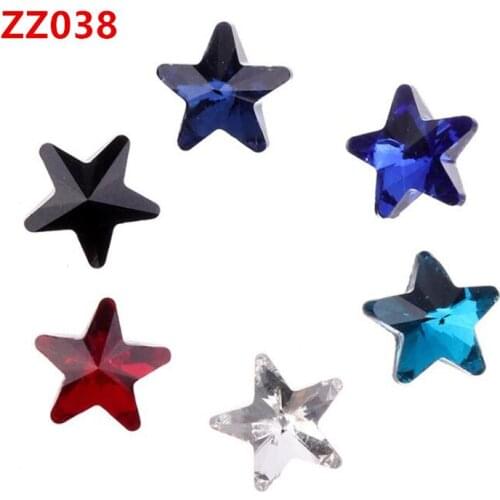10mm Star Shape pink red blue black white Beads point Back Craft DIY Jewelry For Embellishments Diy Accessories ZZ038
