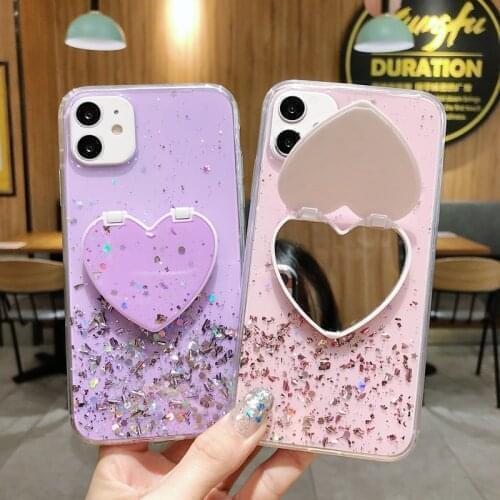 For Huawei Honor 20i 10i V30 9X 8X 30 30S 20 10 Nova 4 6 SE 3 3i 5 Pro Case Fashion Glitter Bling Star Purple Back Funda